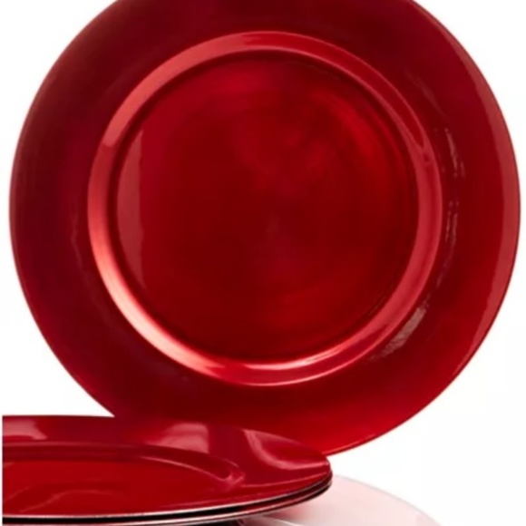 Ruby Red Charger Plates, 12 - Picture 1 of 1